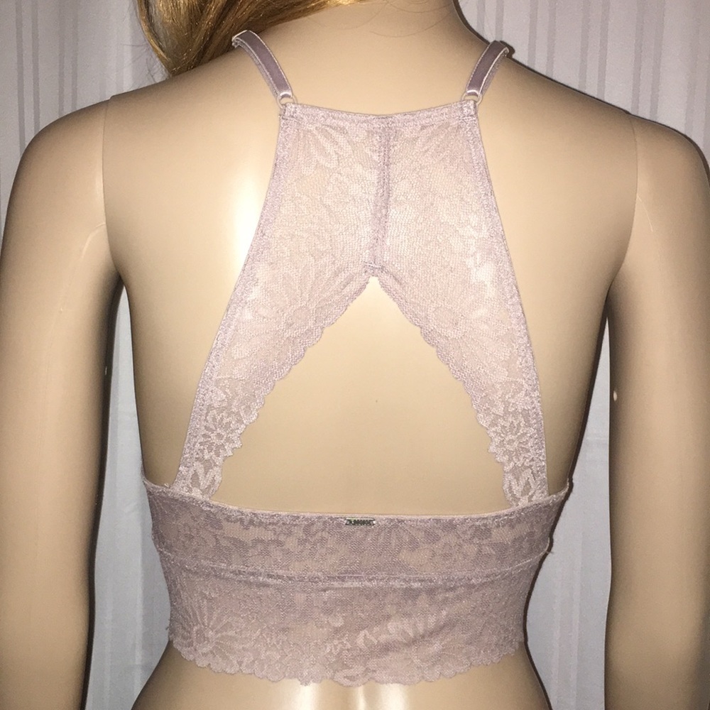 LAST 1!!! New VS Pink High Neck Lace Push Up Bra - Picture 4 of 8